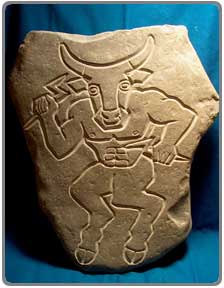 minataur stone carving